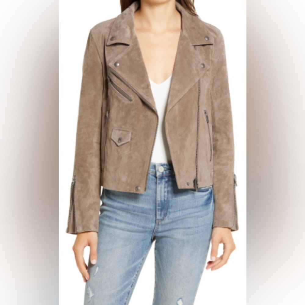 BLANKNYC Vital Signs Suede Moto Jacket